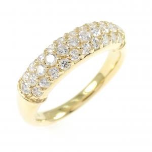 K18YG パヴェ ダイヤモンド リング 0.51CT