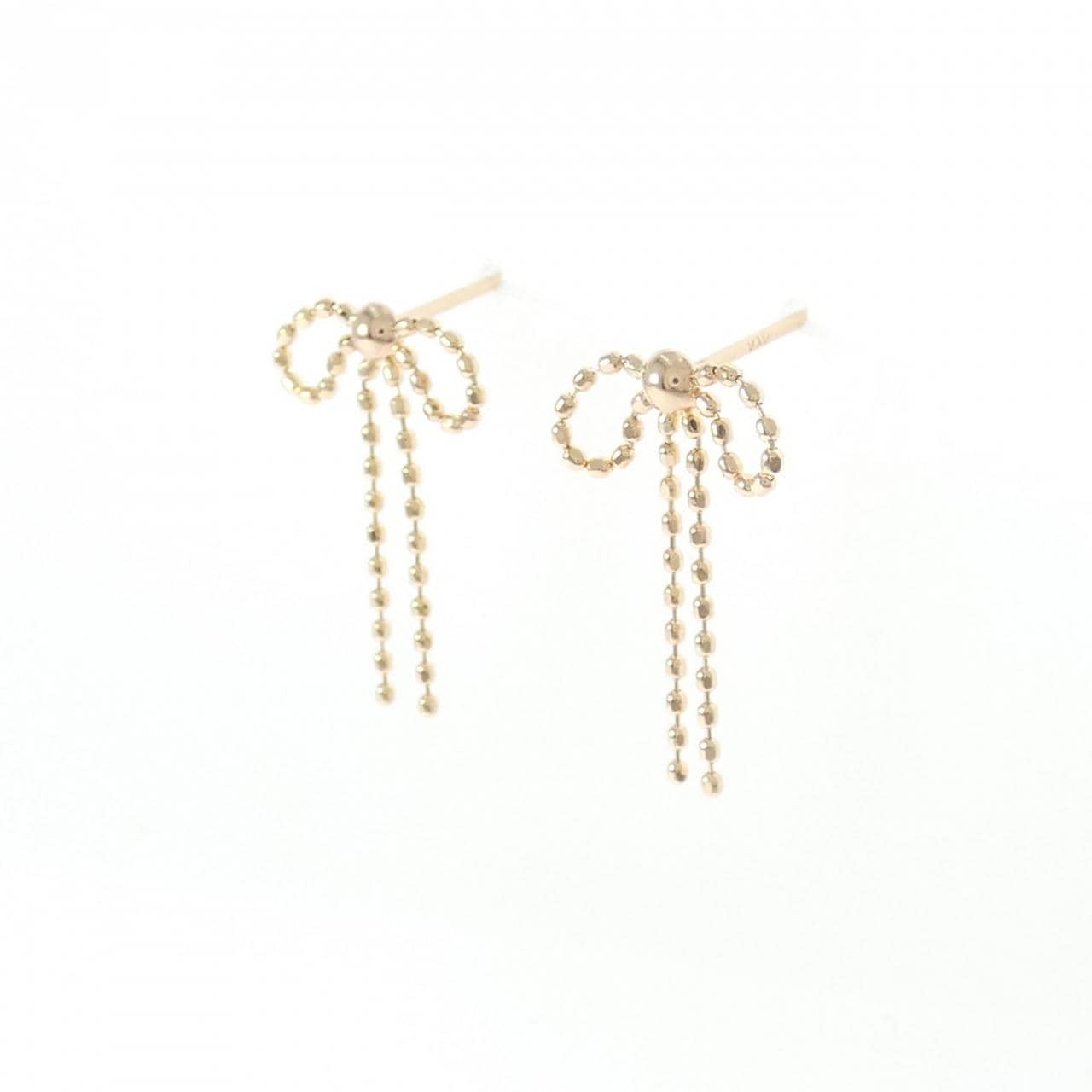 K18PG リボン ピアス