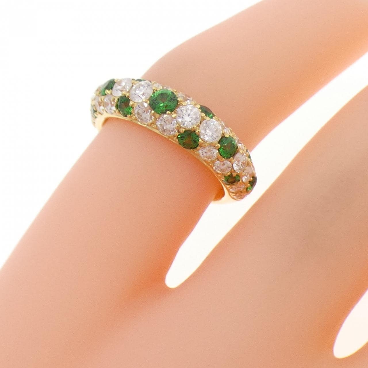 チャー グリーンガーネット リング 0.40CT