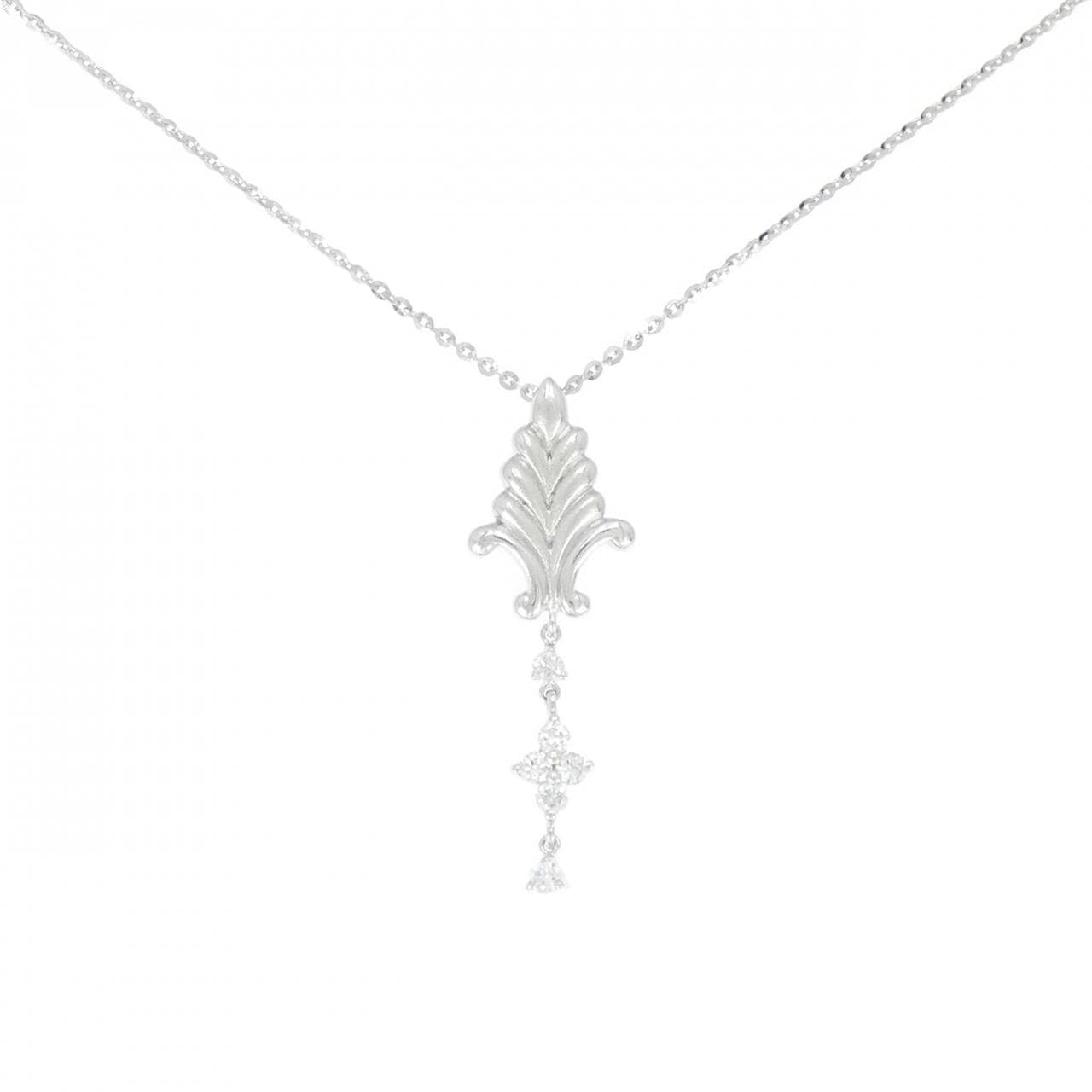K18WG ダイヤモンド ネックレス 0.20CT