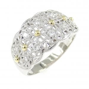 PT900/K18YG ダイヤモンド リング 0.18CT