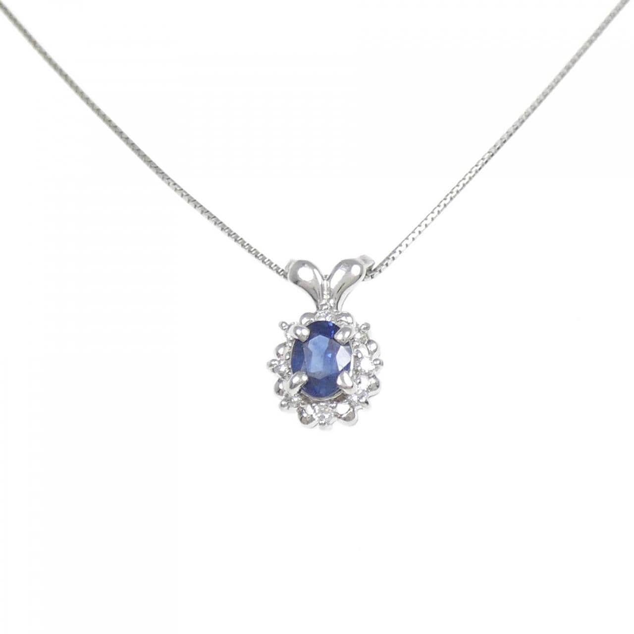 PT Sapphire Necklace 0.48CT
