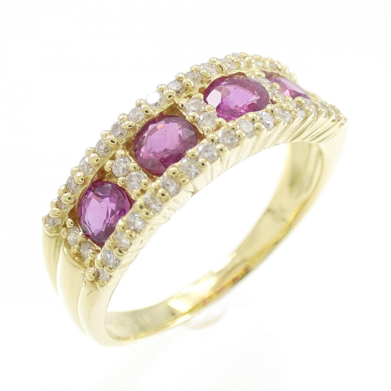 K18YG ルビー リング 0.90CT