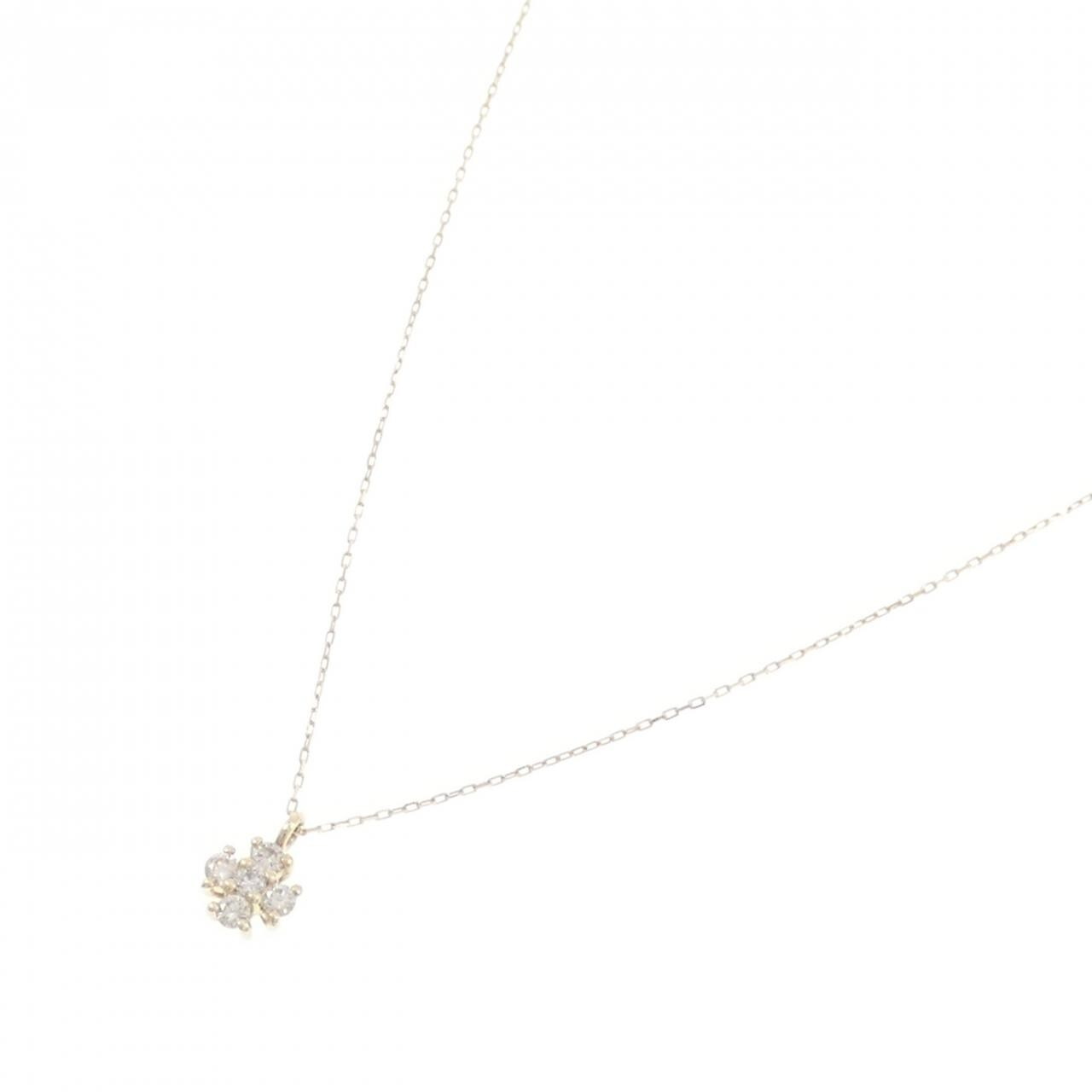 【新品】K10YG ダイヤモンド ネックレス 0.10CT