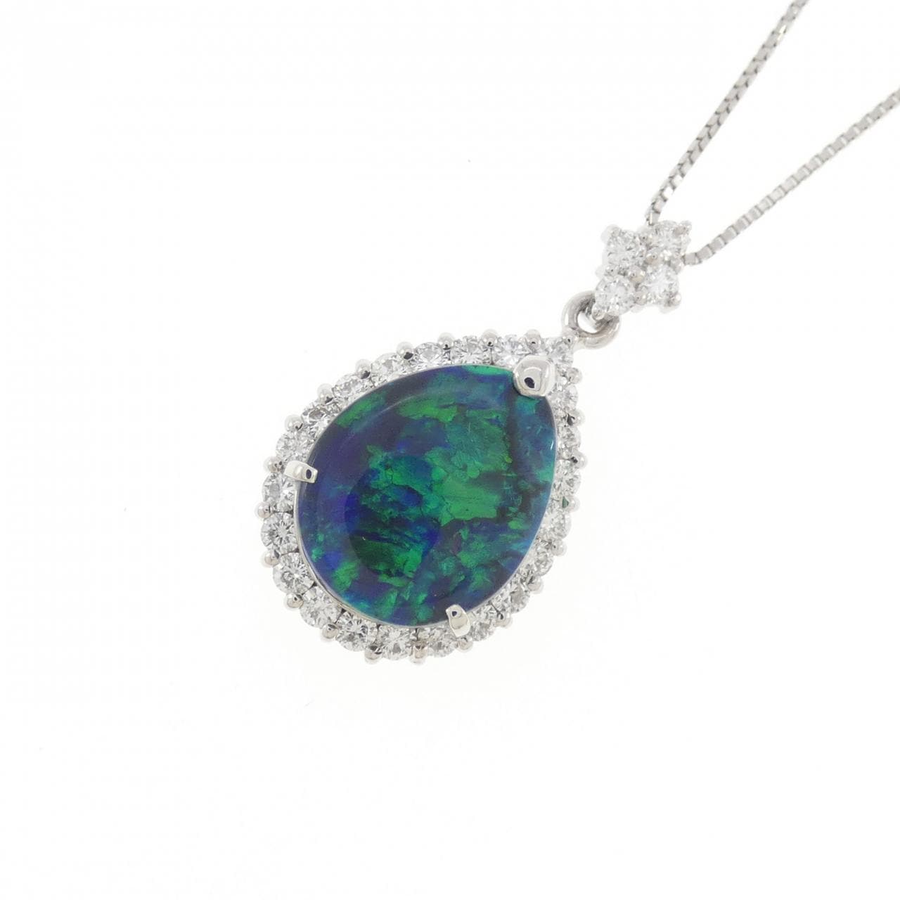 PT900/PT850 ブラックオパール ネックレス 5.26CT