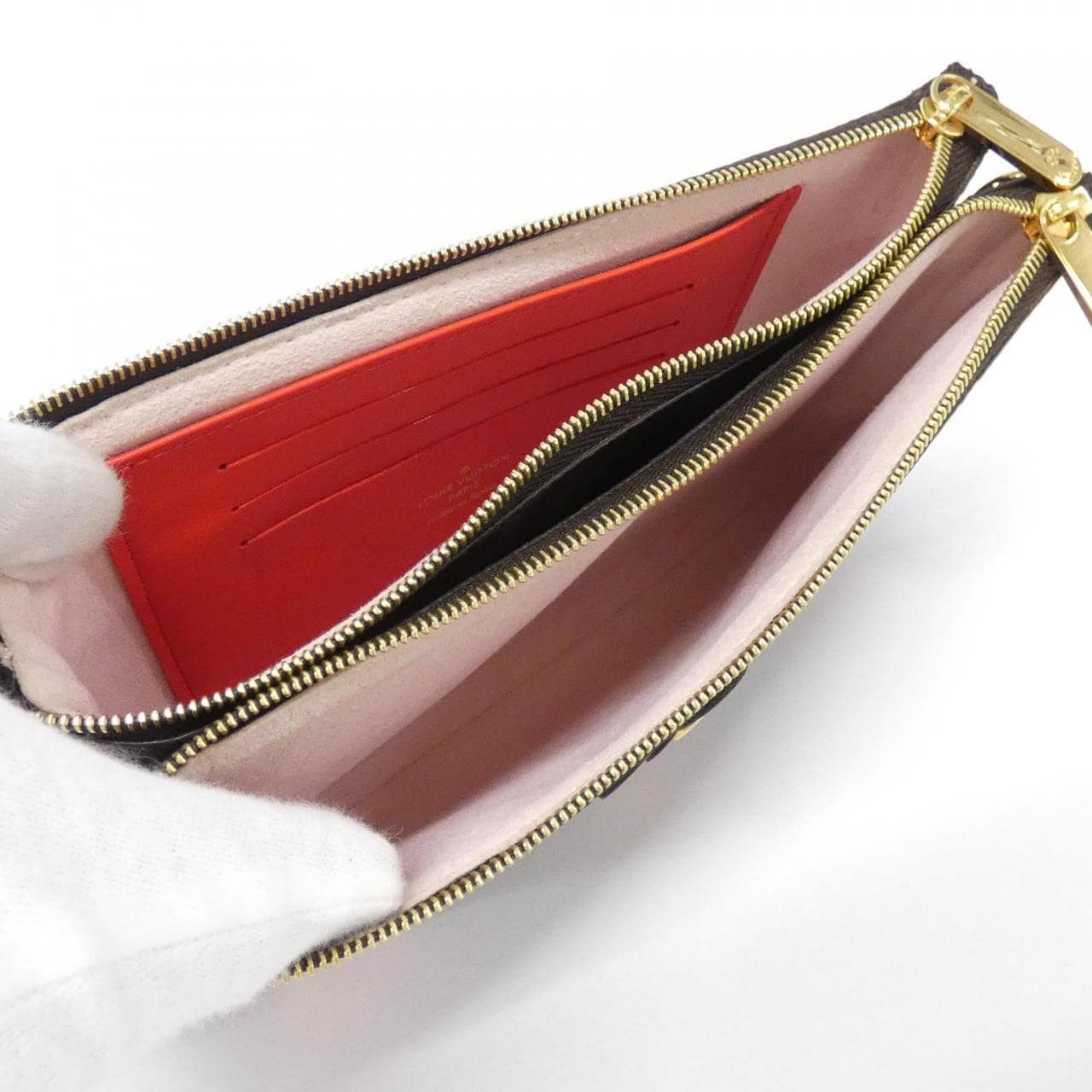 ルイヴィトン モノグラム(フラワー) ポシェット ドゥーブル ジップ M63905 ショルダーバッグ