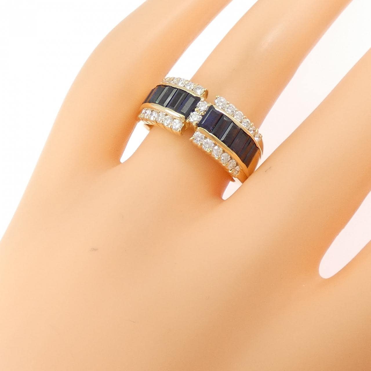 K18YG サファイヤ リング 1.72CT