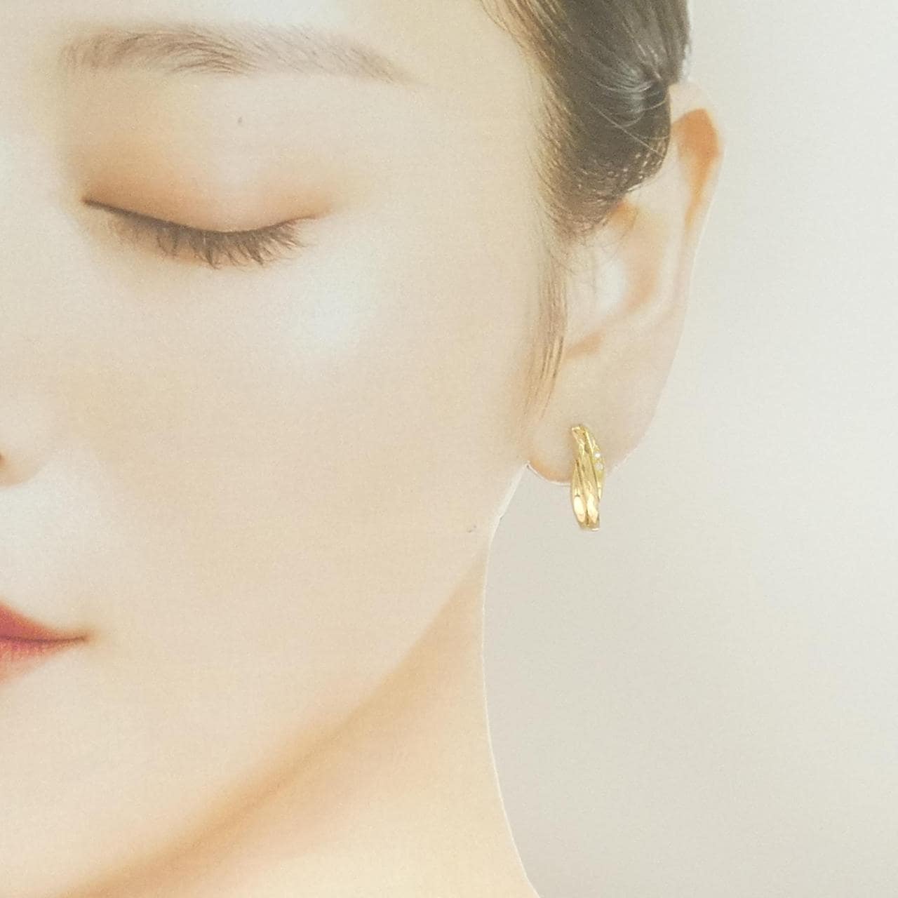 K18YG ダイヤモンド ピアス