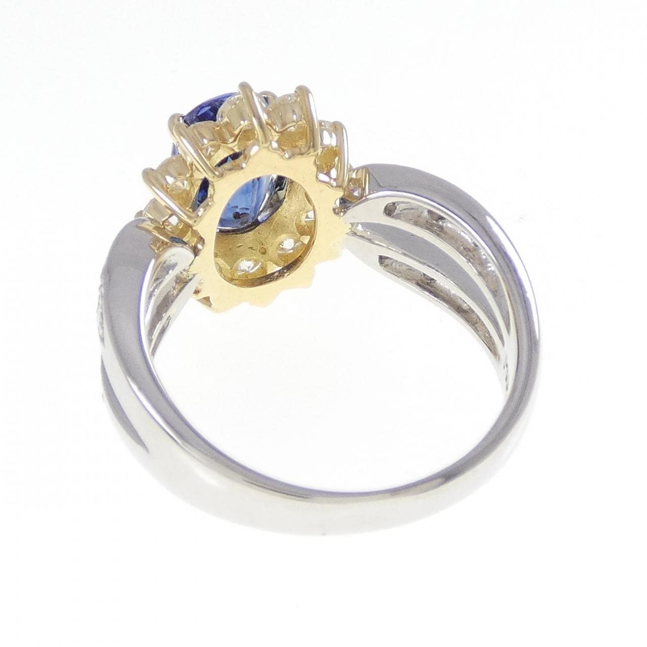 PT900/K18YG サファイヤ リング 2.15CT