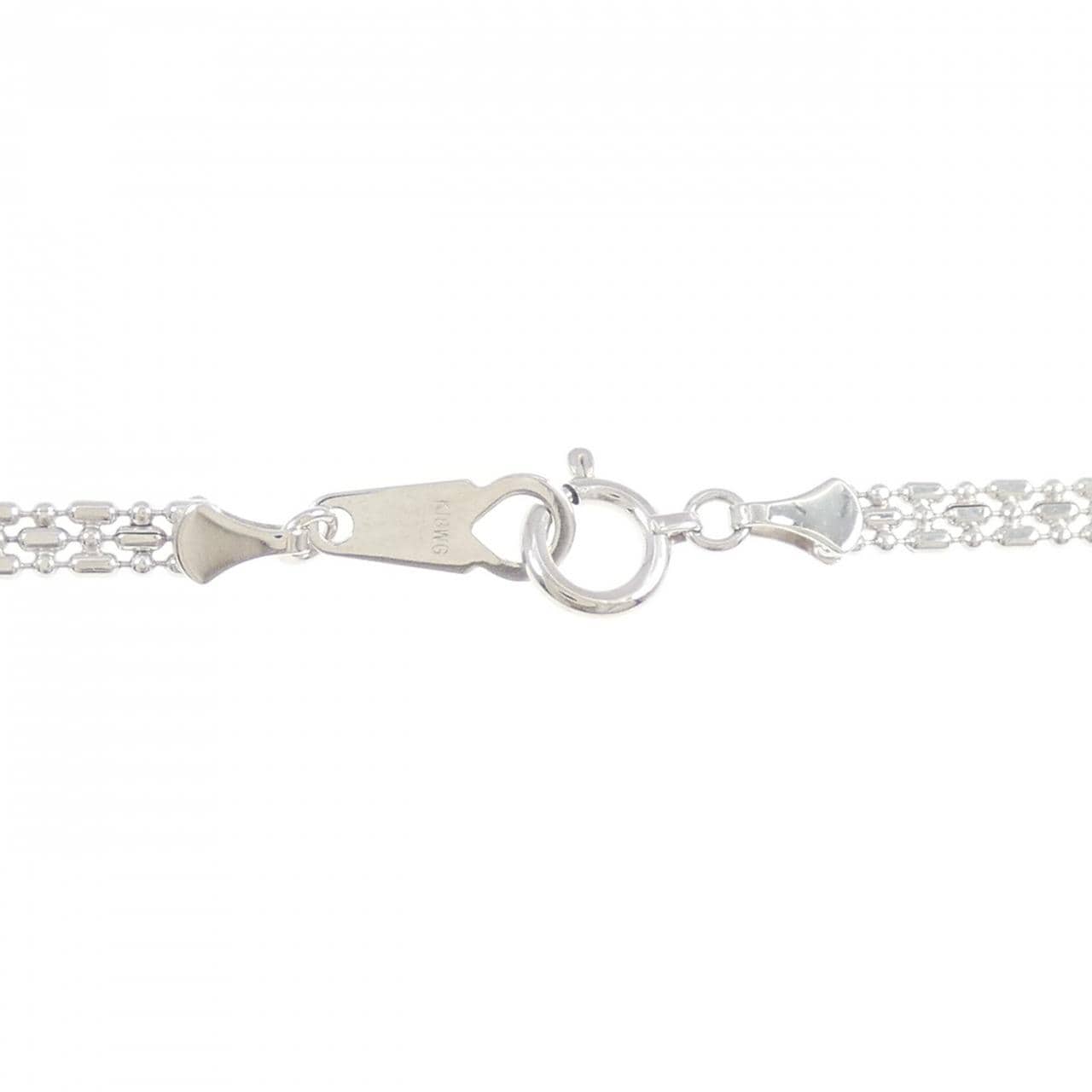 K18WG ダイヤモンド ネックレス 0.10CT