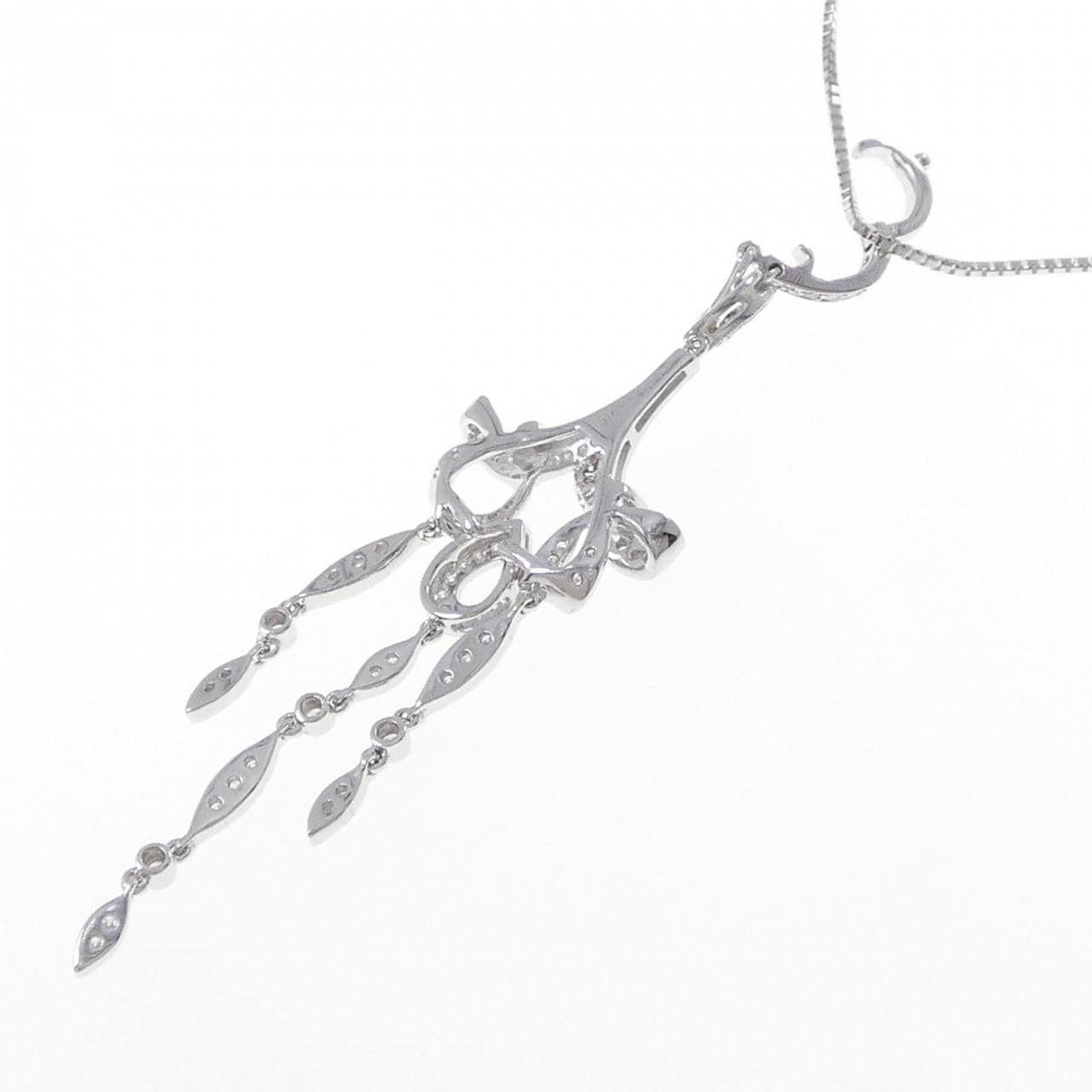 K18WG ダイヤモンド ネックレス 0.78CT