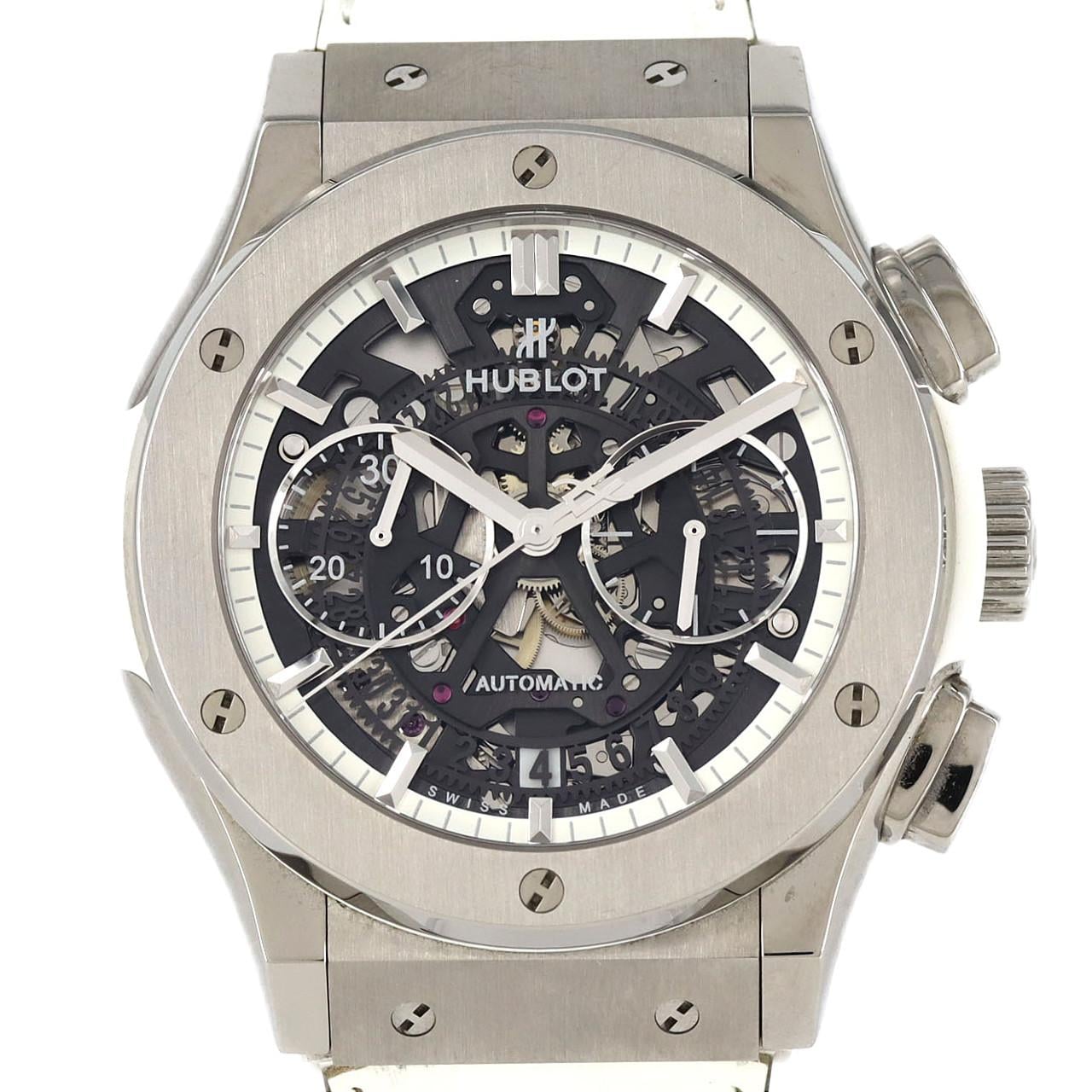 ウブロ アエロフュージョンクロノオールホワイト TI 525.NE.0127.LR TI 自動巻