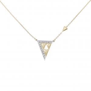 K18YG/PT ハート ダイヤモンド ネックレス 0.16CT