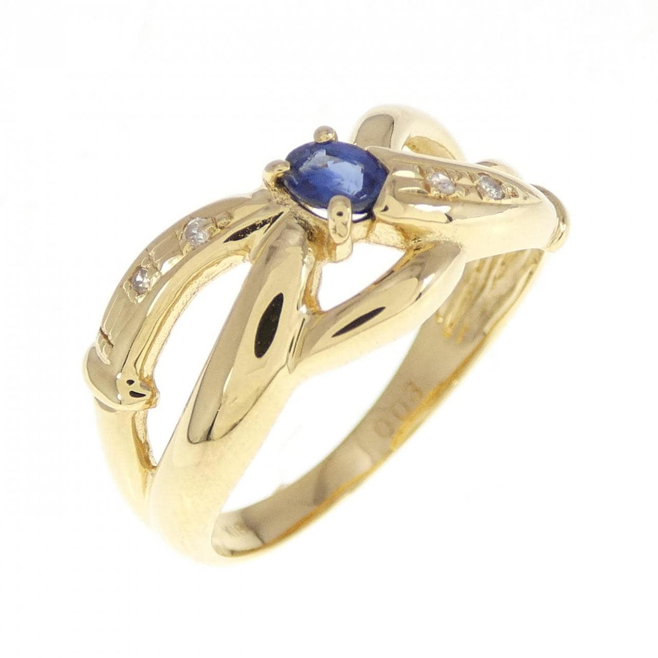 K18YG sapphire ring