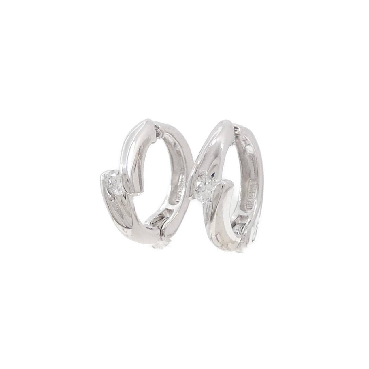 K18WG ダイヤモンド イヤリング 0.20CT