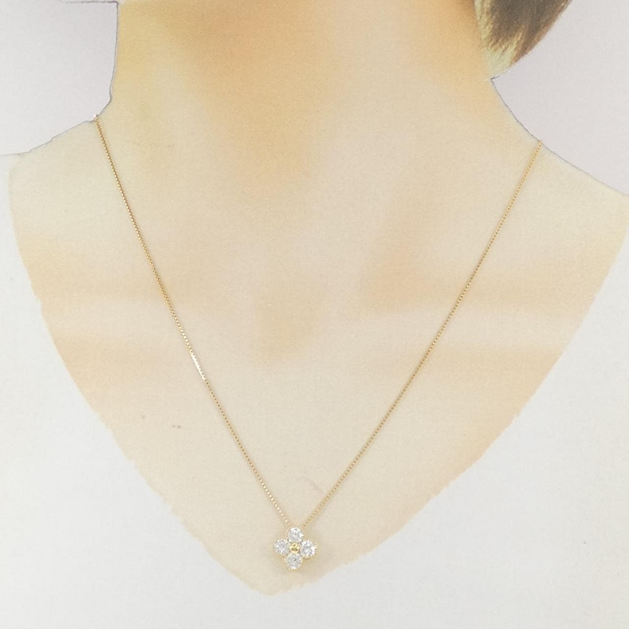 【新品】K18YG ダイヤモンド ネックレス 1.038CT F VS2 VG