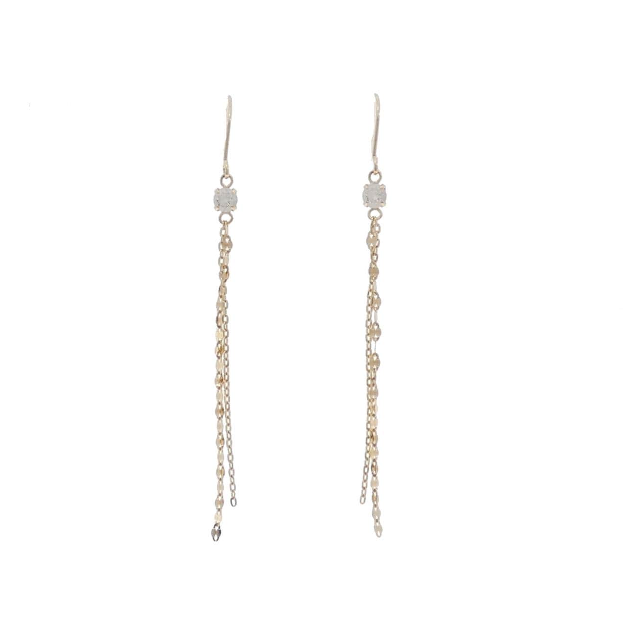 K10YG キュービック ピアス