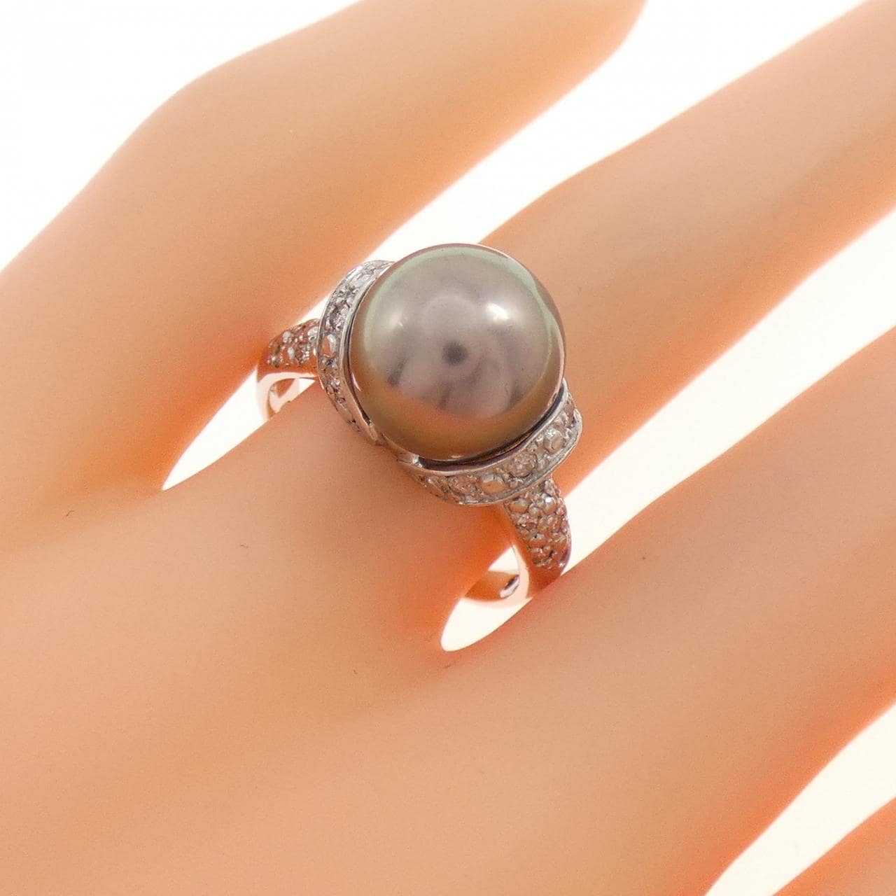 PT900 黒蝶パール リング 10.1mm