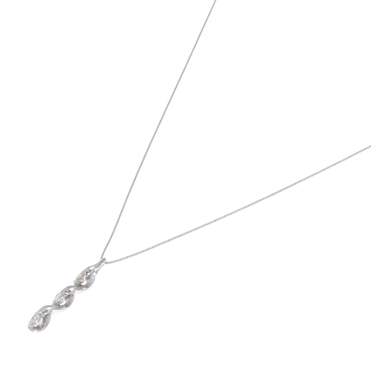 K18WG ダイヤモンド ネックレス 0.30CT