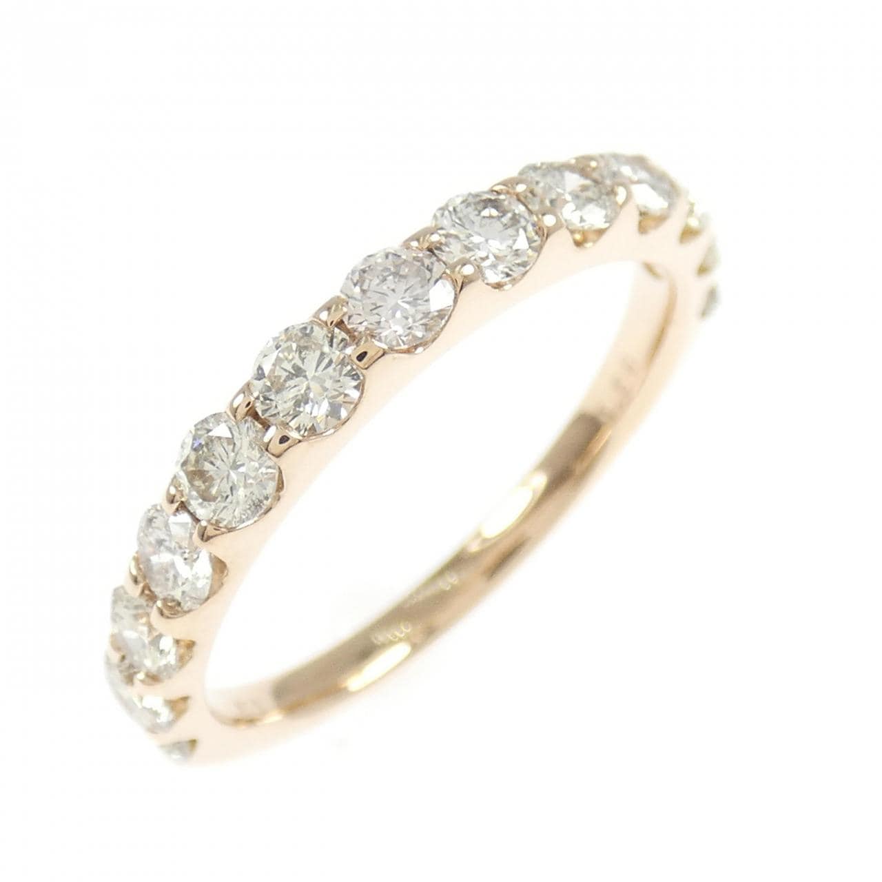 K18PG ハーフエタニティ ダイヤモンド リング 1.00CT