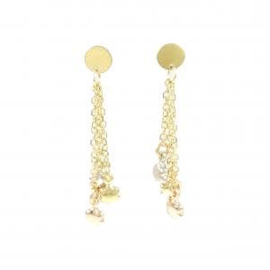 750スリーカラー/K18YG フラワー ピアス