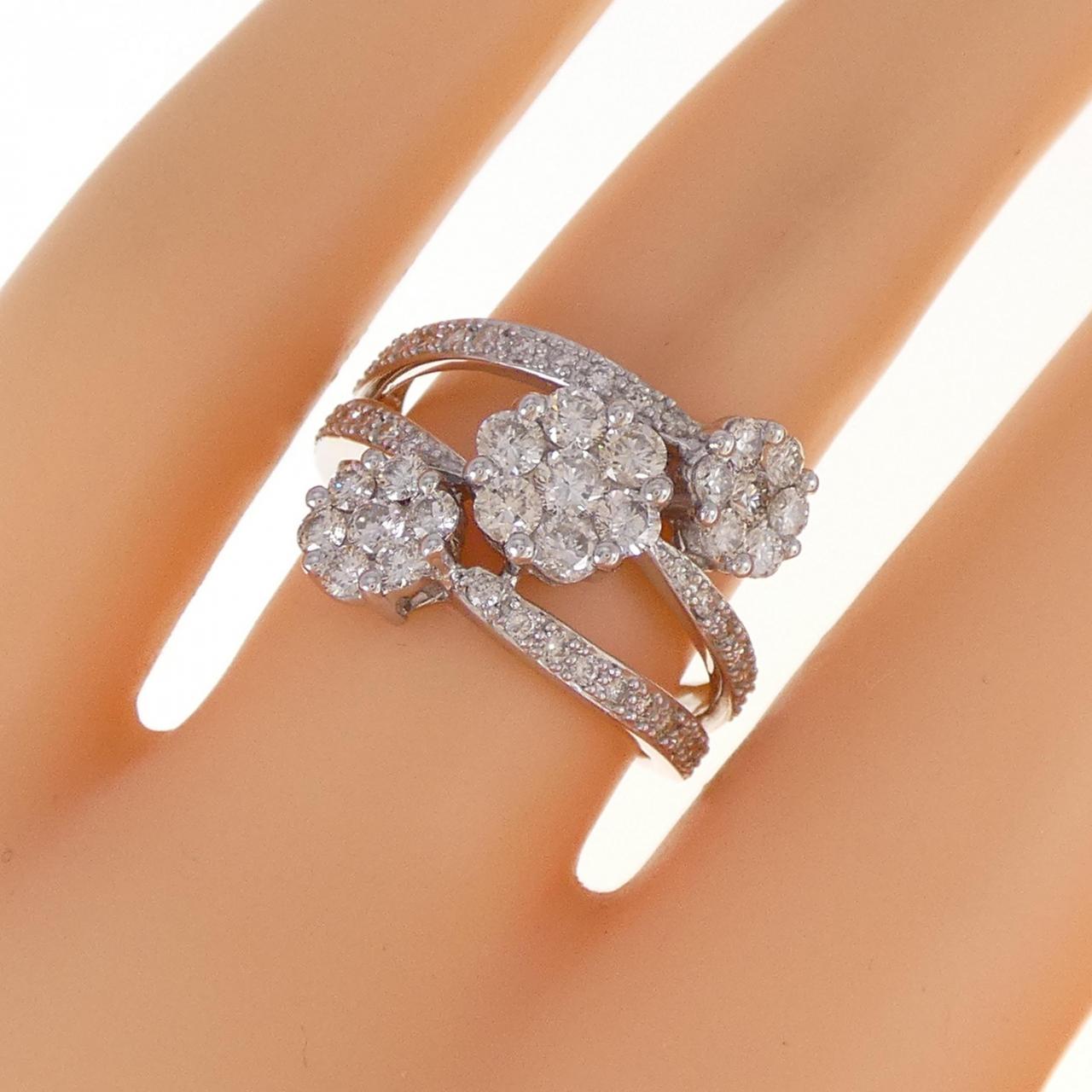 750WG ダイヤモンド リング 1.16CT