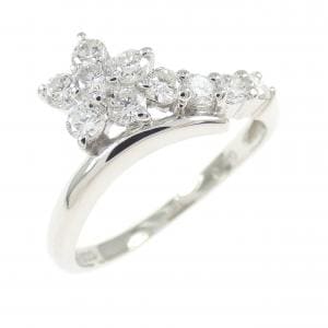PT900 フラワー ダイヤモンド リング 0.40CT