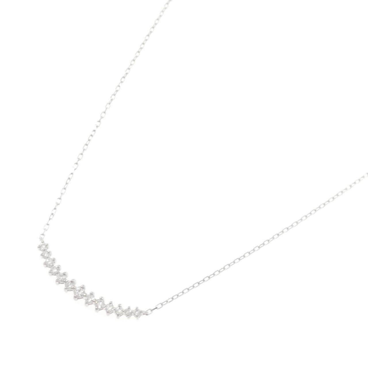 K18WG ダイヤモンド ネックレス 0.20CT