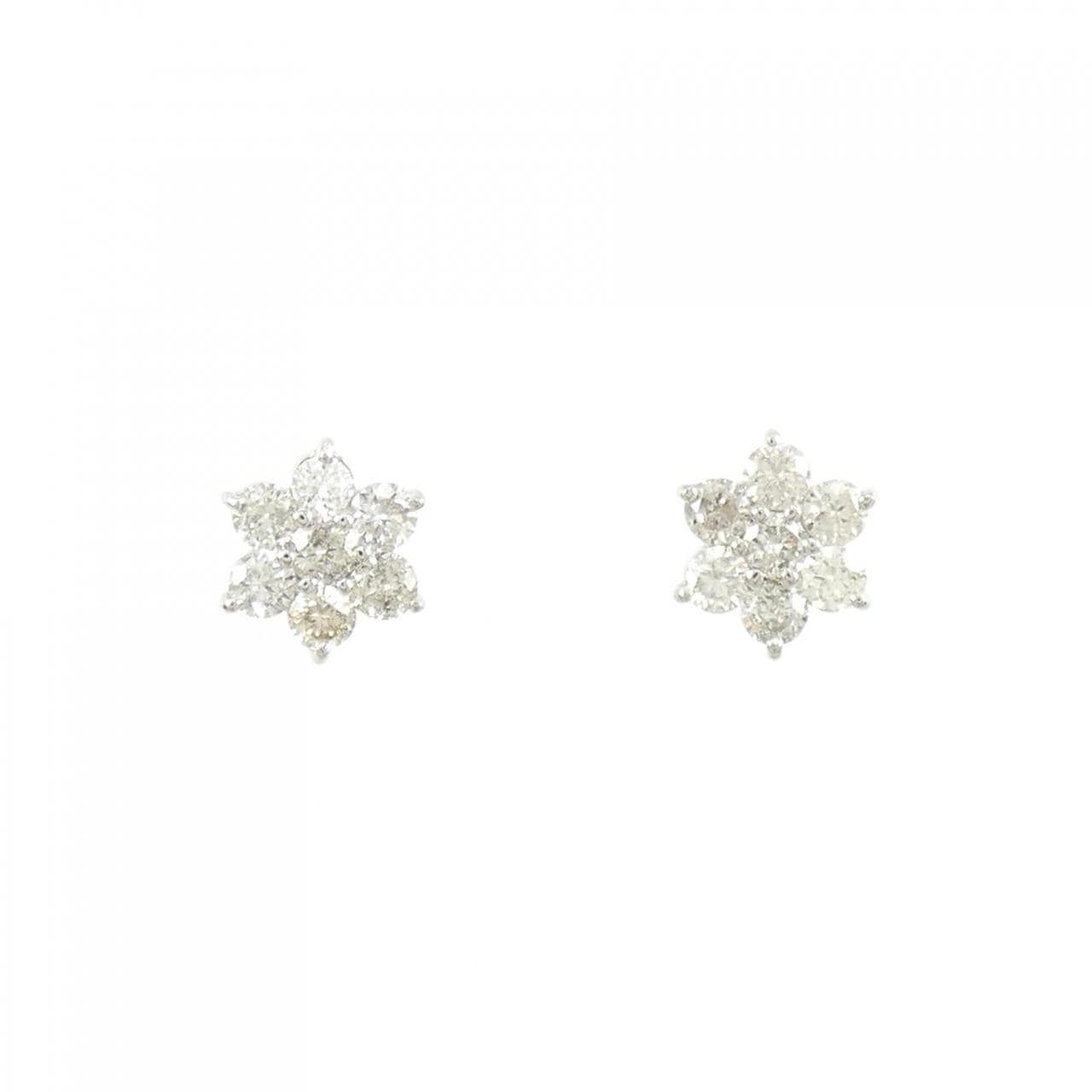 Pt ダイヤモンド ピアス 0.50ct - ピアス