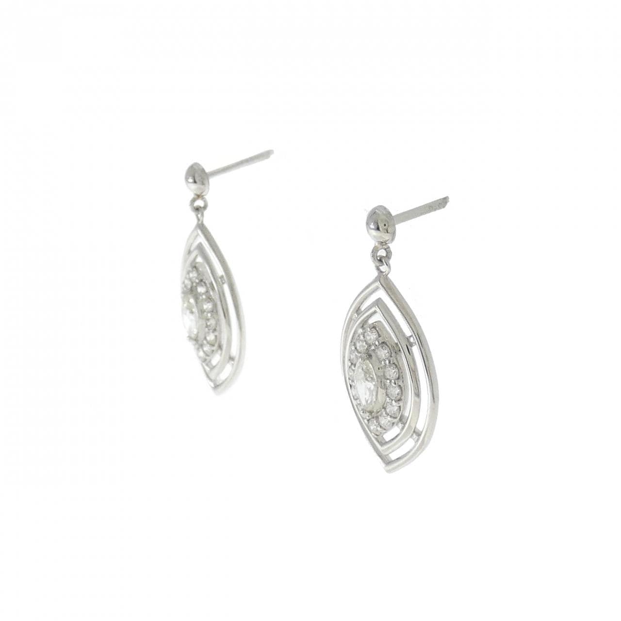 【新品】PT ダイヤモンド ピアス 0.32CT