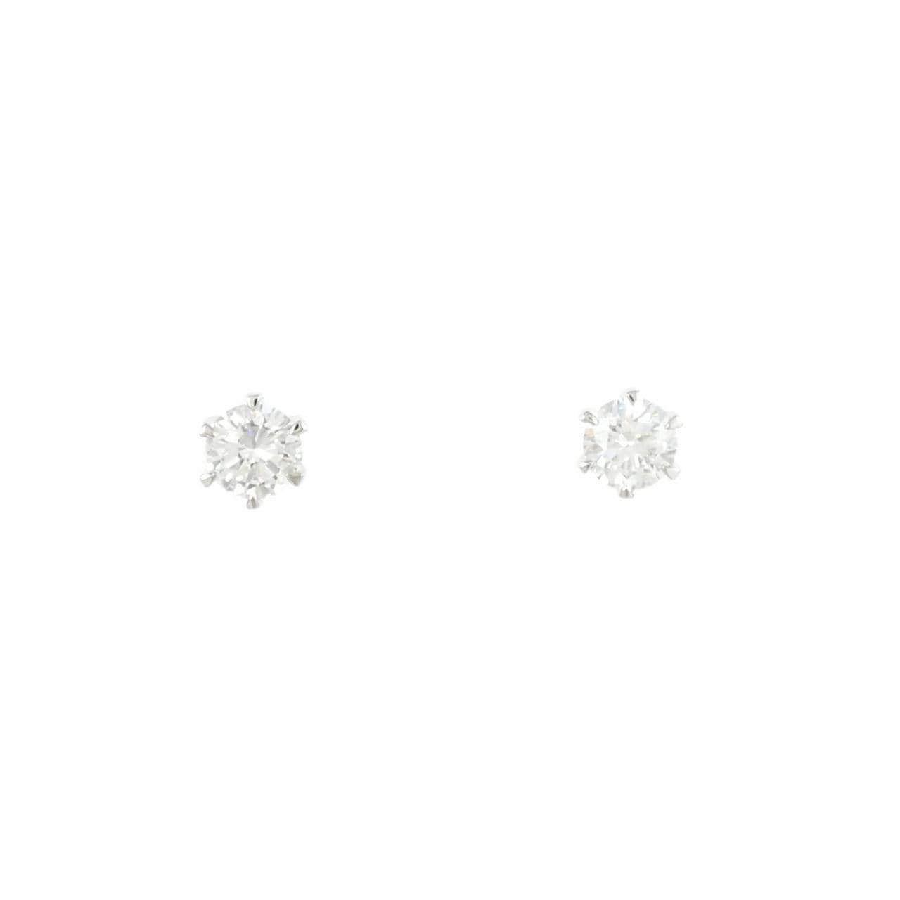 【リメイク】PT900/ST ダイヤモンド ピアス 0.213CT 0.219CT F VS1 VG-GOOD
