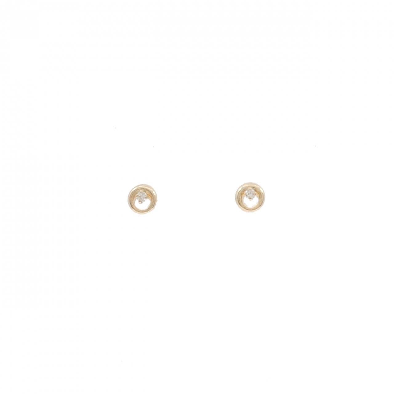 【新品】K10YG ダイヤモンド ピアス 0.024CT