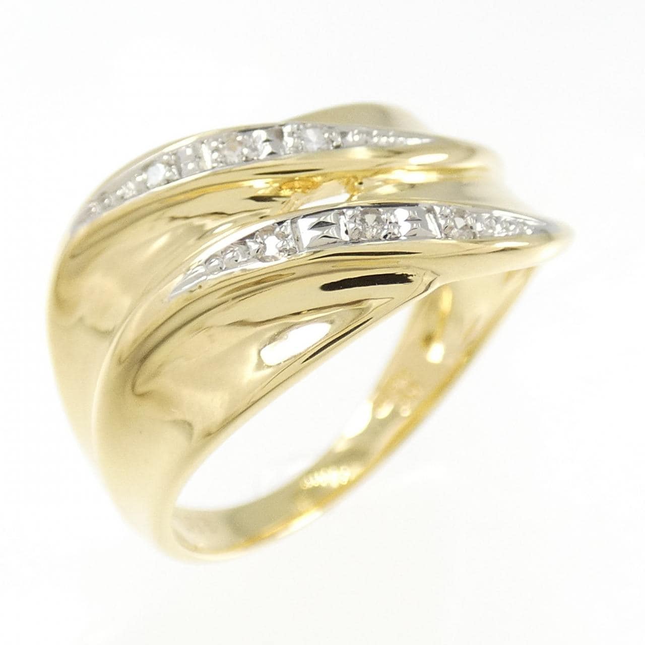 K18YG/PT900 ダイヤモンド リング 0.03CT