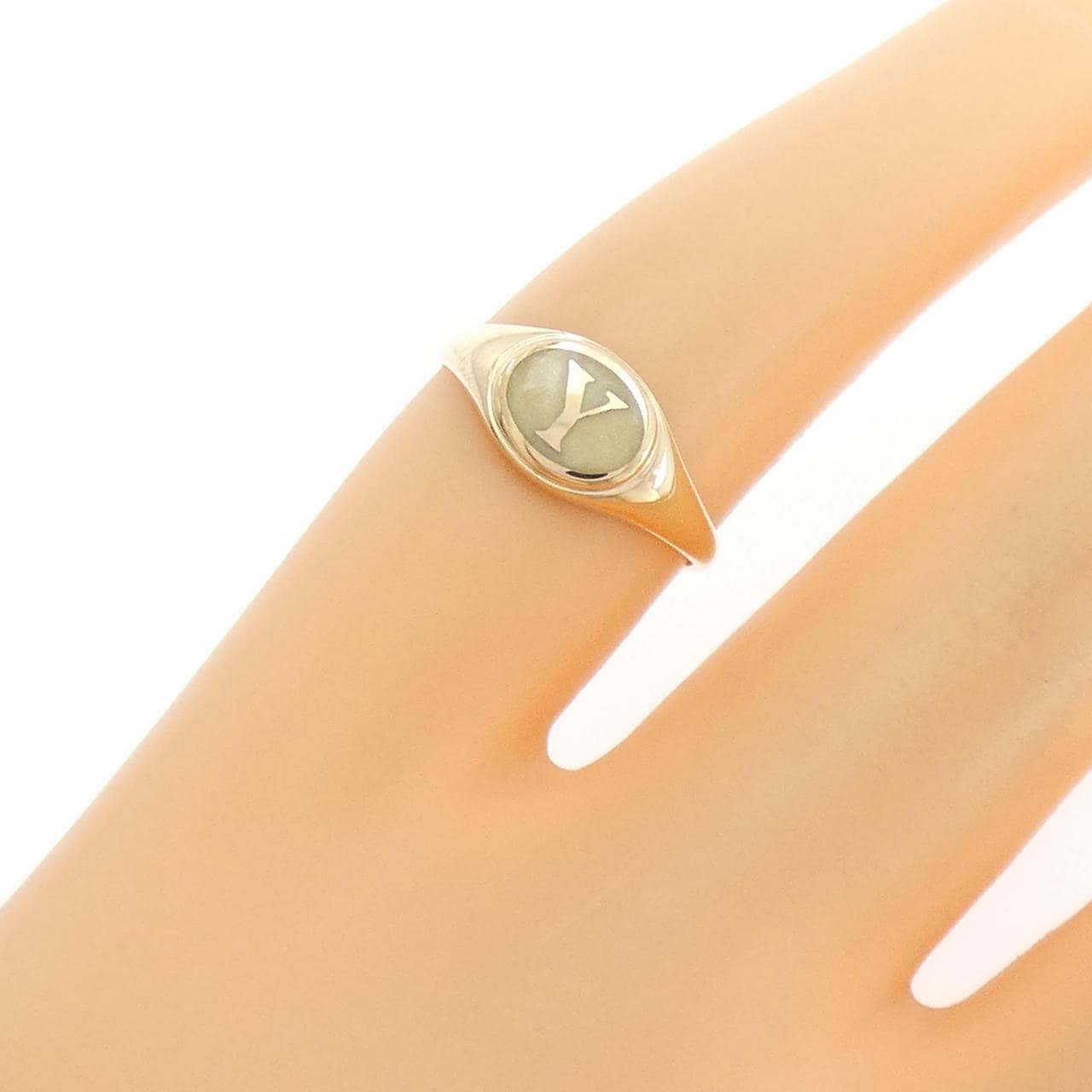 アーカー エリプスイニシャル ピンキーリング