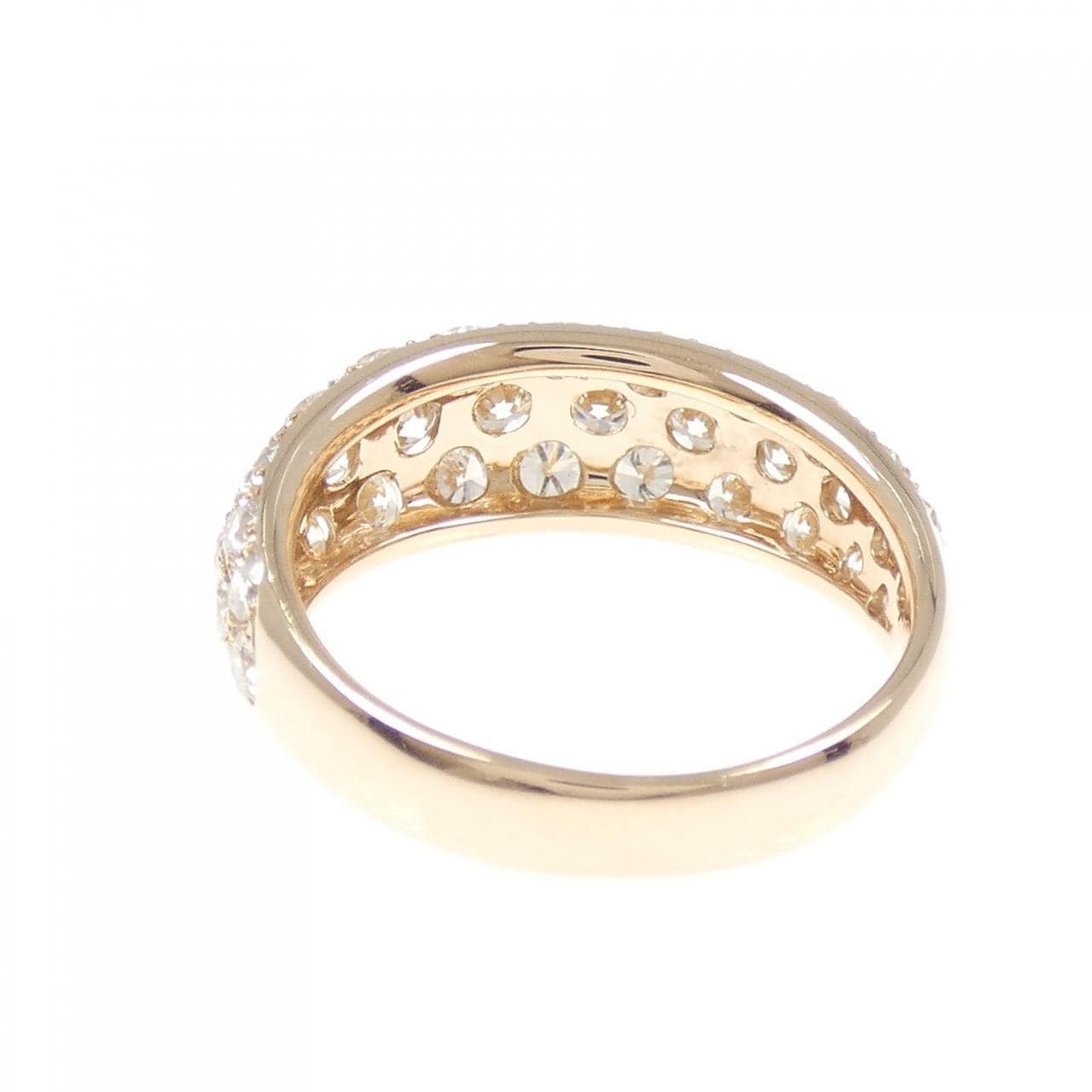 K18PG パヴェ ダイヤモンド リング 2.11CT