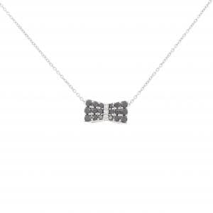 K18WG リボン ダイヤモンド ネックレス 0.30CT