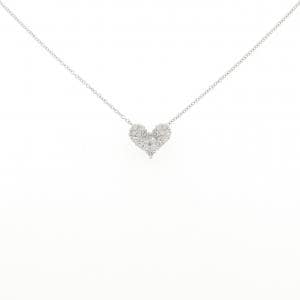 K18WG ハート ダイヤモンド ネックレス 0.25CT