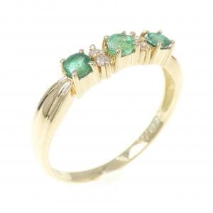 K18YG エメラルド リング 0.30CT
