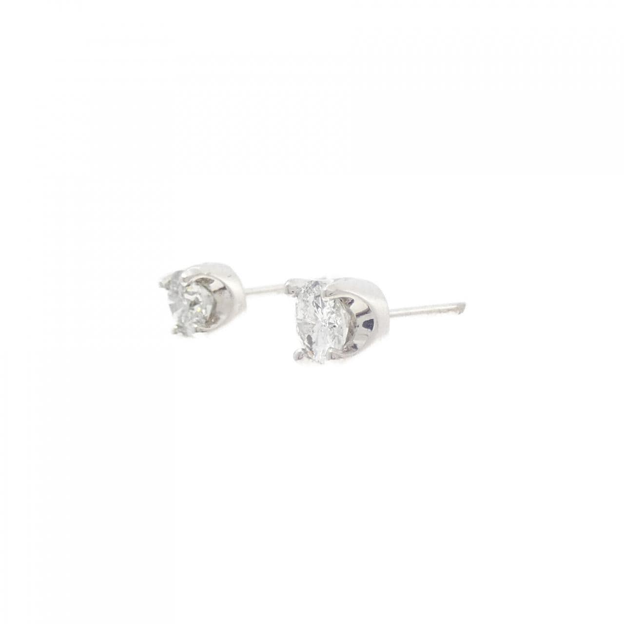 PT900 ソリティア ダイヤモンド ピアス 0.50CT