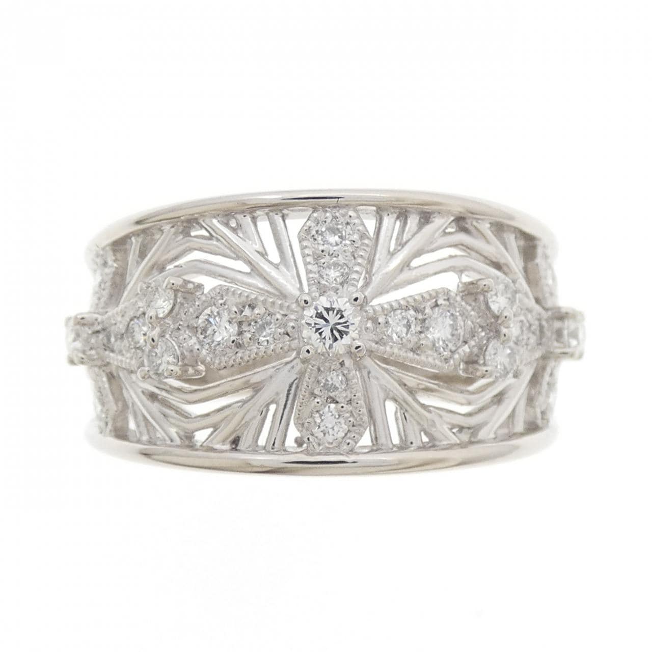 PT900 クロス ダイヤモンド リング 0.44CT