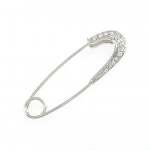 K18WG ダイヤモンド ブローチ 0.21CT