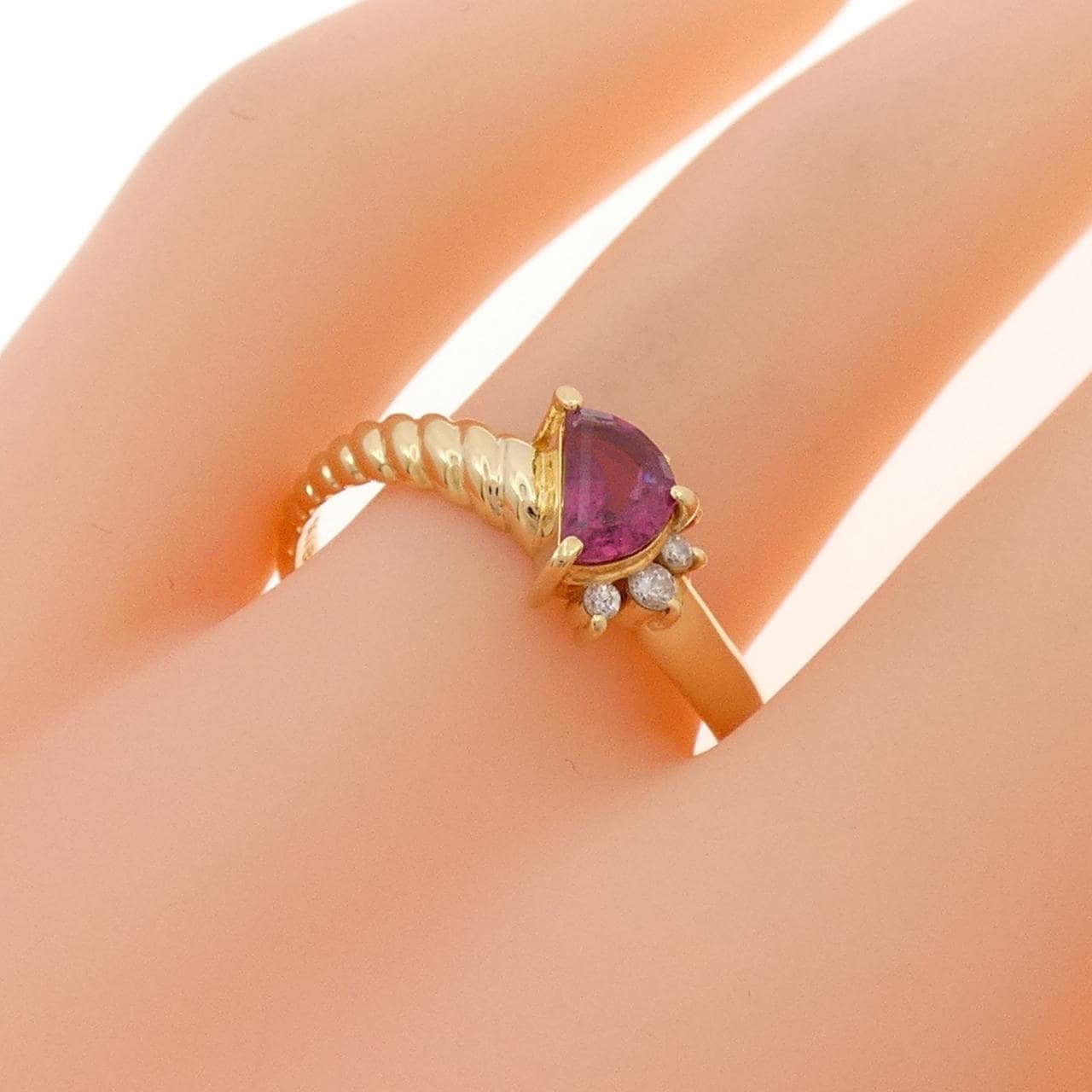 K18YG トルマリン リング