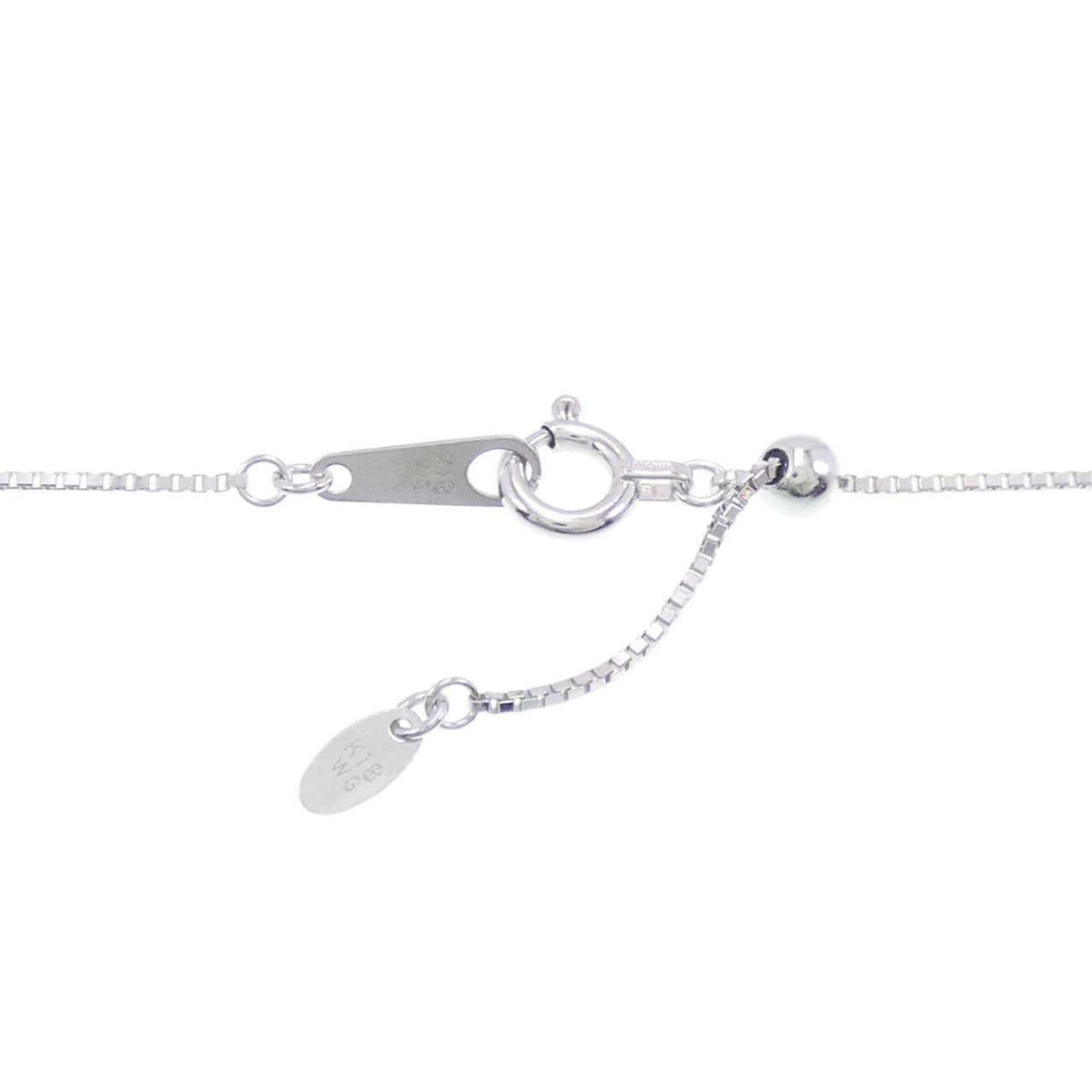 K18WG sapphire necklace 0.43CT