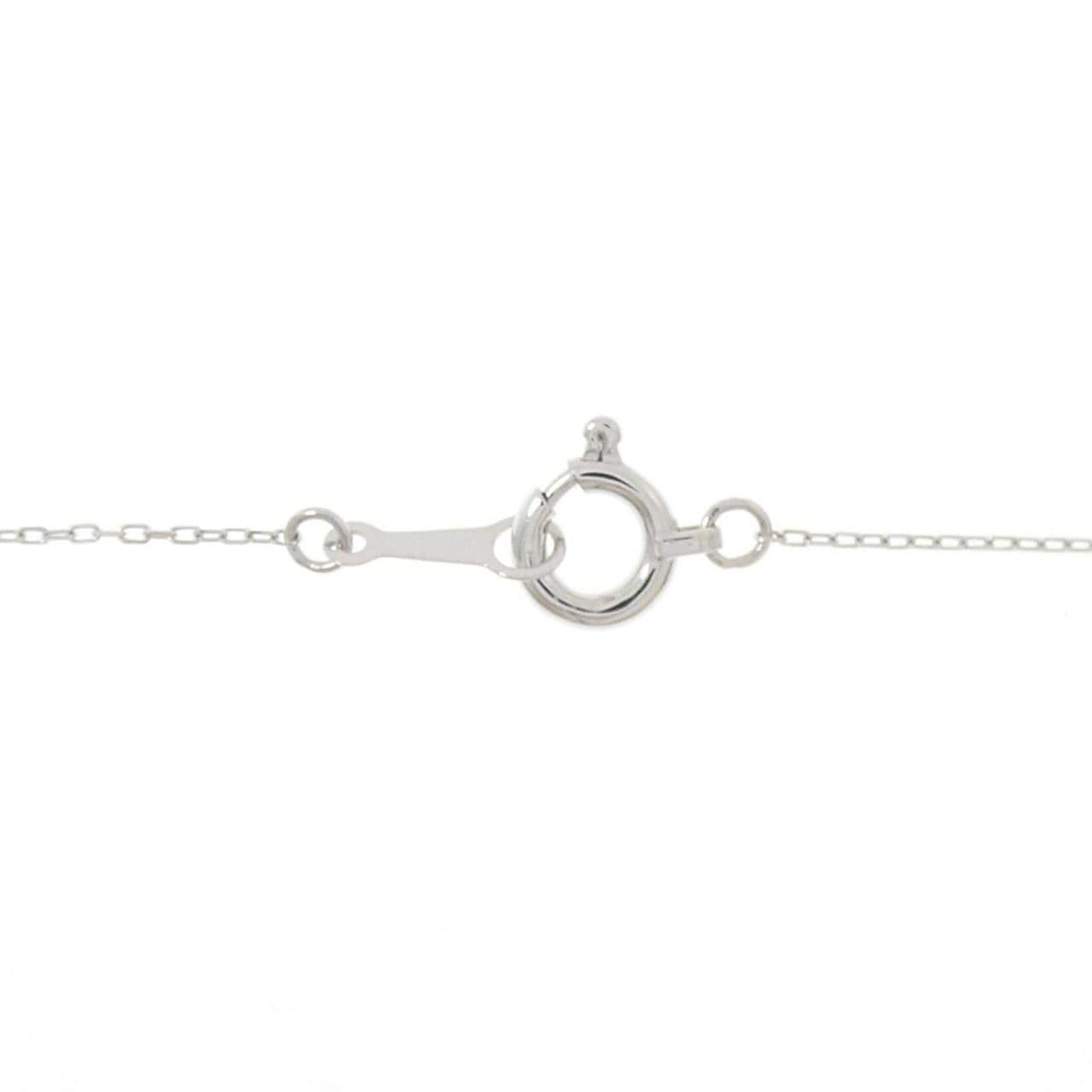 K18WG フラワー ダイヤモンド ネックレス 0.30CT