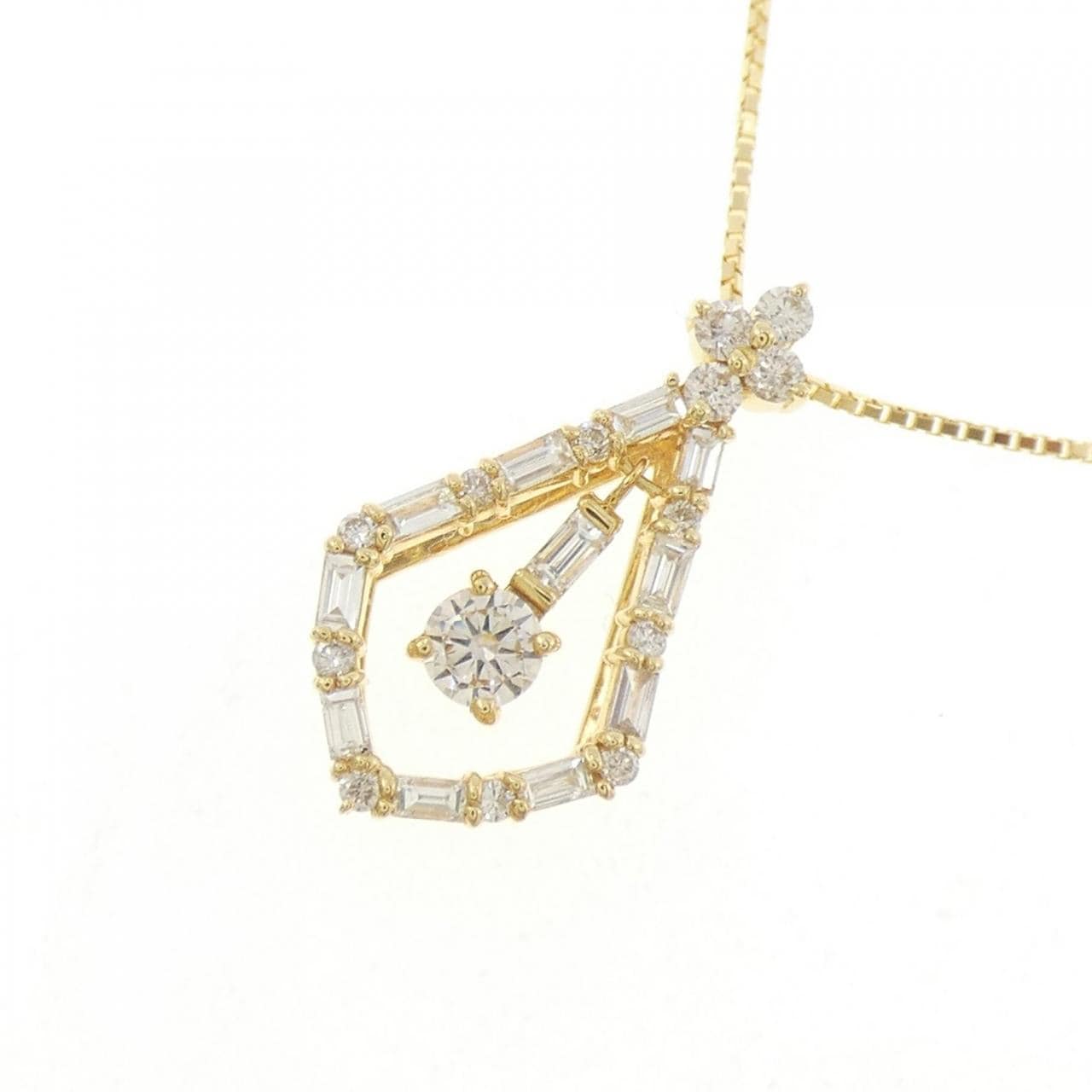 K18YG ダイヤモンド ネックレス 0.16CT