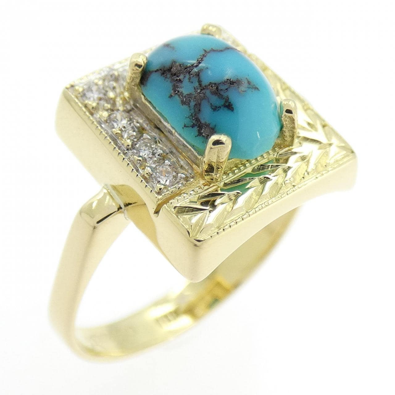 18KYG/18KWG Turquoise Ring