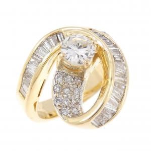 K18YG ダイヤモンド リング 0.45CT