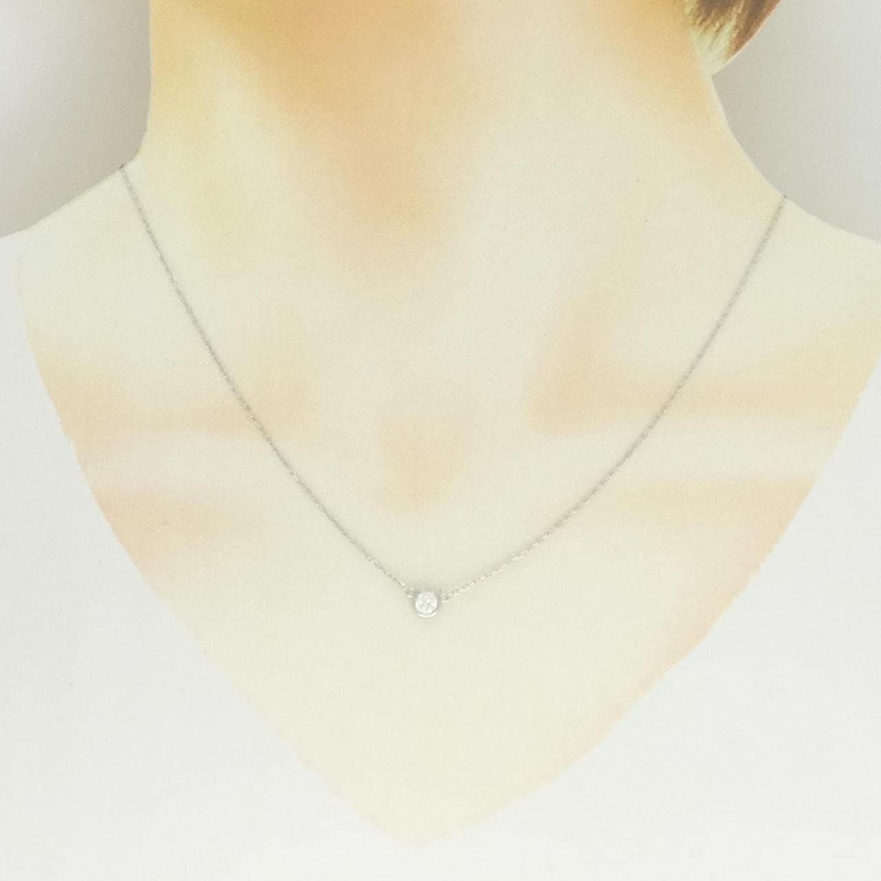 K18WG ダイヤモンド ネックレス 0.23CT