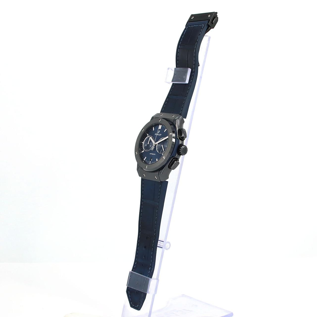 ウブロ クラシックフュージョンクロノグラフセラミックブルー 521.CM.7170.LR セラミック 自動巻