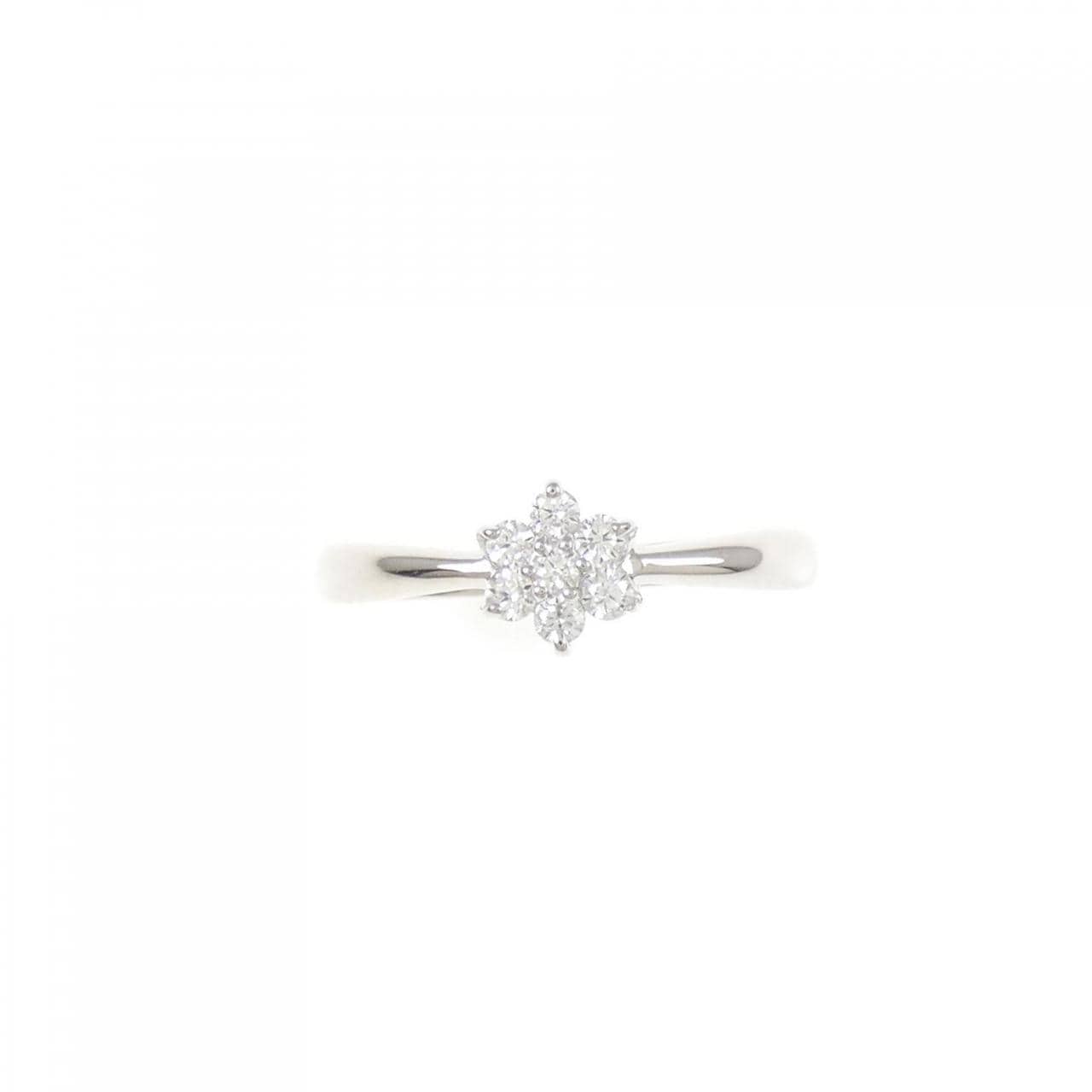PT900 フラワー ダイヤモンド リング 0.11CT